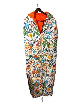 Poler The Napsack Wearable Sleeping Bag Floral + Orange Reversible Size Small